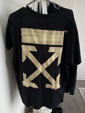 Offwhite black tape tee